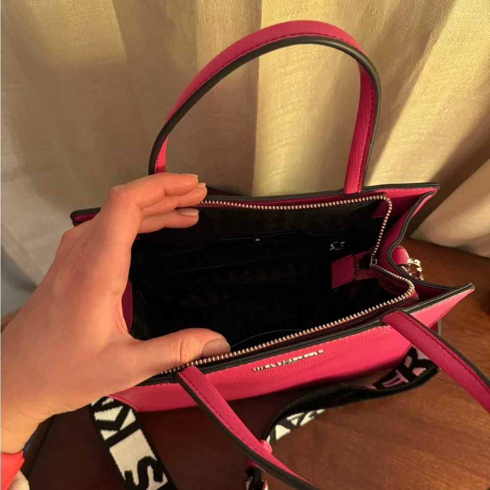 Karl Lagerfeld Vibrant Pink Satchel - Picture 4 of 7
